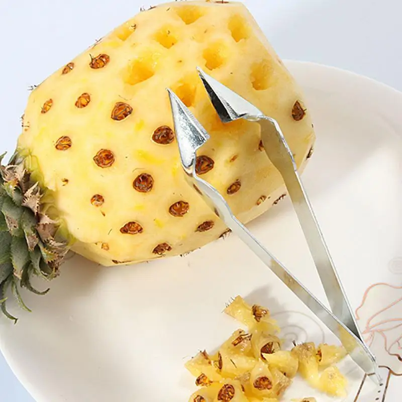 

New Arrival 2019 Practical Stainless Steel Cutter Pineapple Eye Peeler Pineapple Seed Remover Clip Home Kitchen Tools