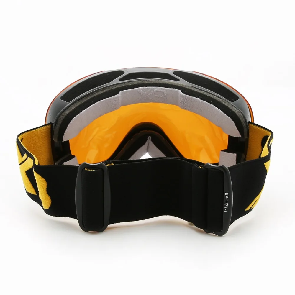 Anti-glare snow goggles, double lay big spherical ski glasses, attach reading glasses available (3)