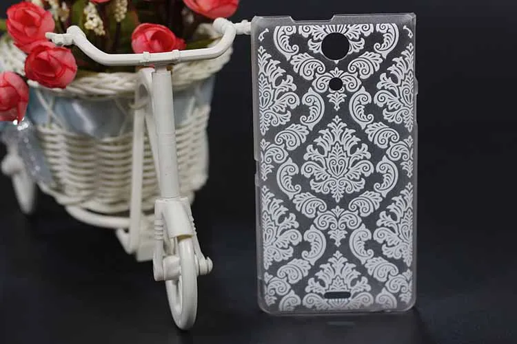 Чехол для Sony Xperia ZR M36H C5502 C5503 черный и белый прозрачный чехол с рисунком Пейсли