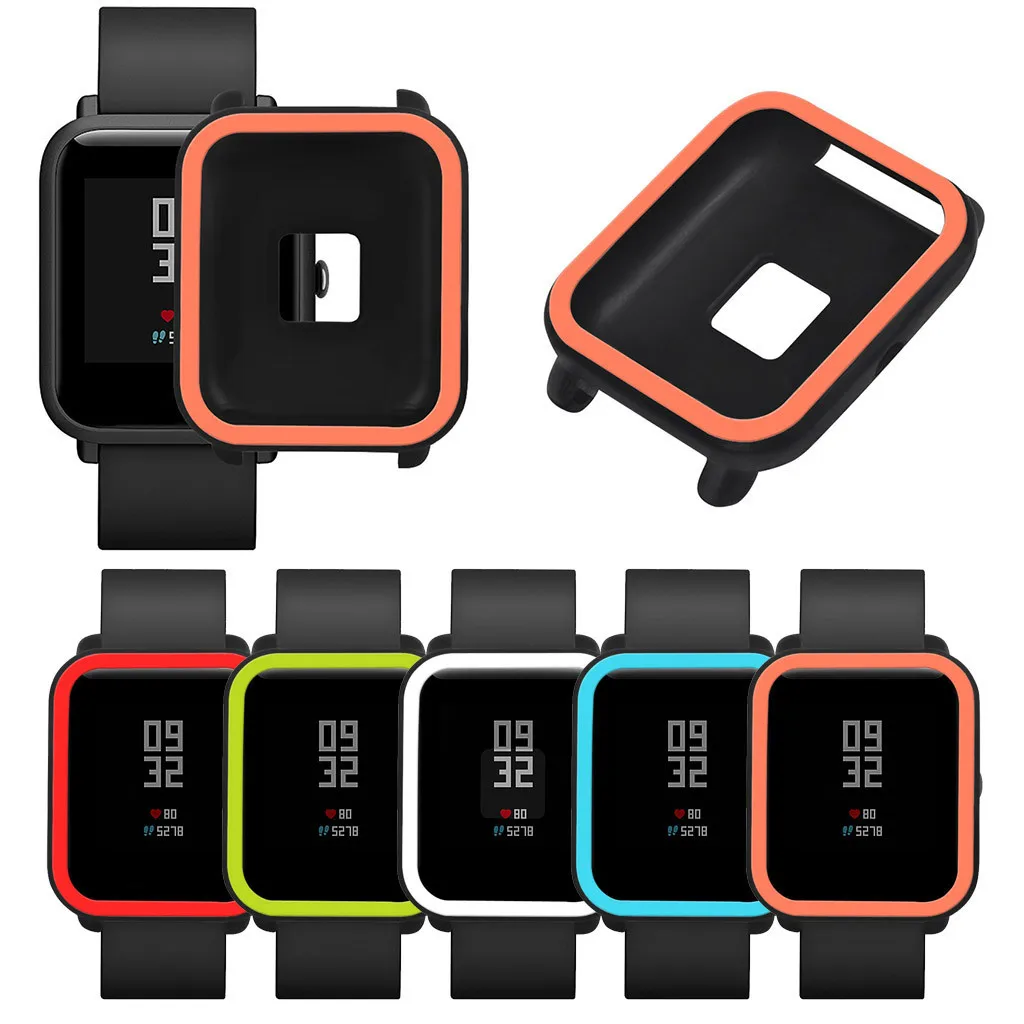 

TPU Protection Silicone Full Case Cover Protective Soft Case Cover Shell Frame for Xiaomi Huami Amazfit Bip Youth Watch BK L0321