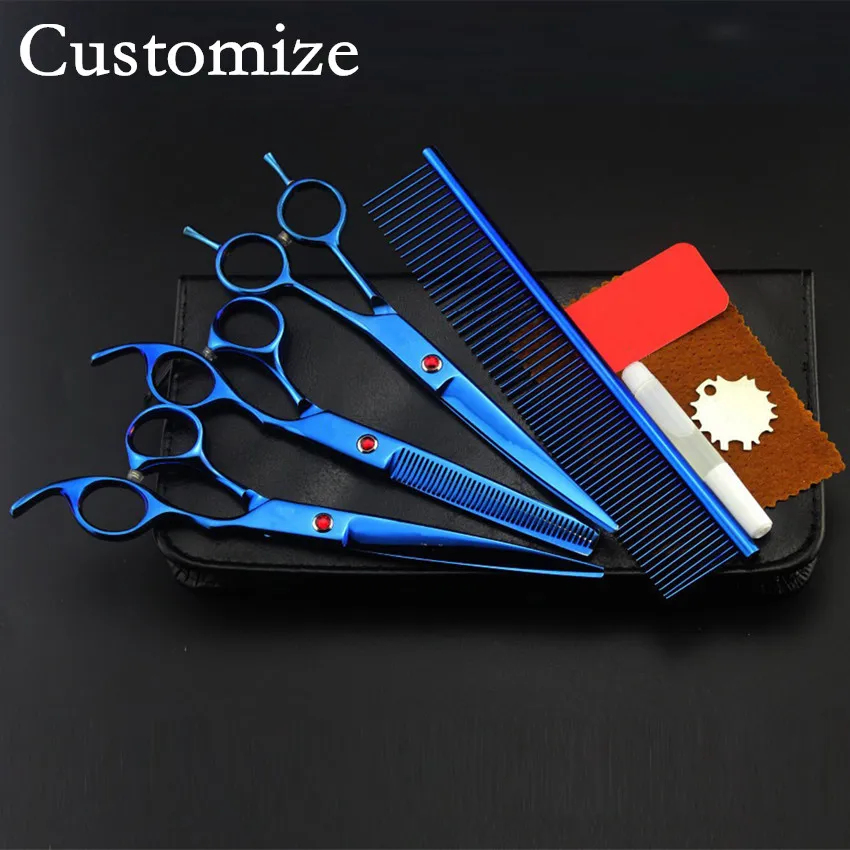 Customize professional 4 kit Pet grooming 8 inch shears dog grooming