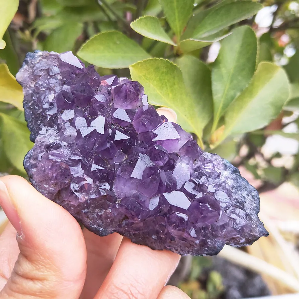 Natural stone Amethyst Geode Cluster Crystal Quartz Stones Healing Rough Mineral