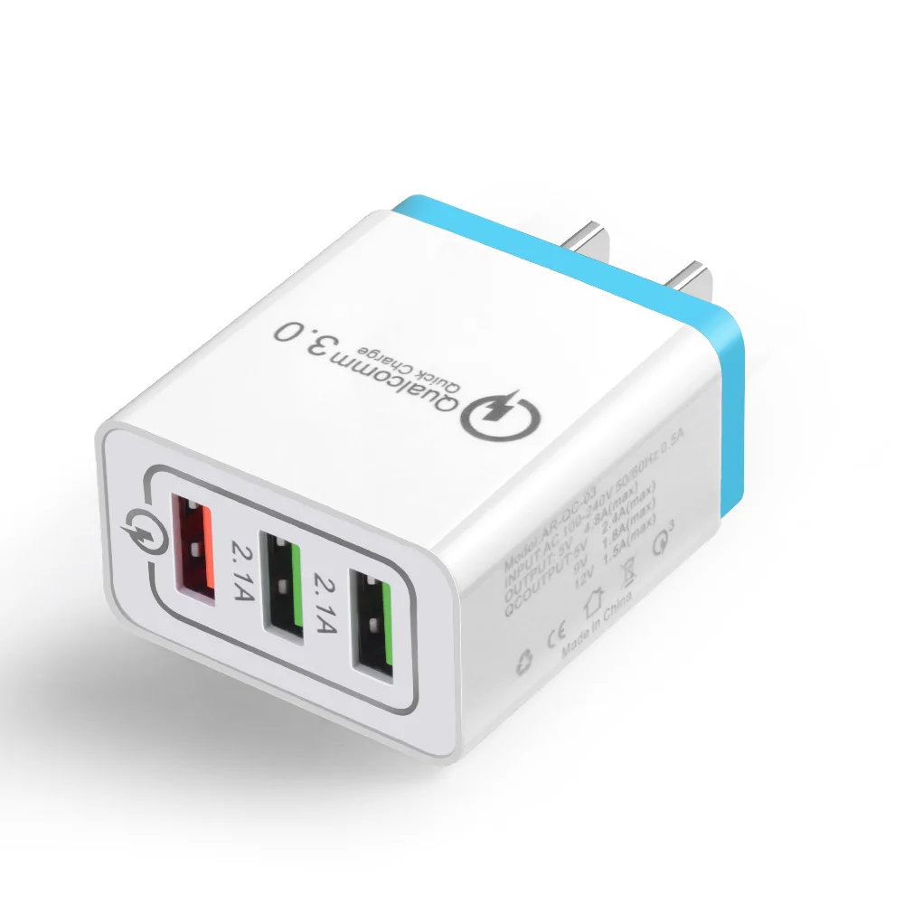 С изображением Олафа, 18 Вт Quick Charge 3,0 EU/US 5V 3A быстрой зарядки USB ЗУ для мобильного телефона для iphone huawei samsung Xiaomi LG путешествия Зарядное устройство