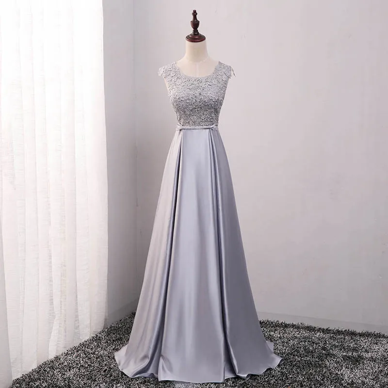 Elegant Evening Dress Long 2020 Appliques Banquet Party Dress Stunning Satin Prom Dresses Robe De Soiree vestido de festa