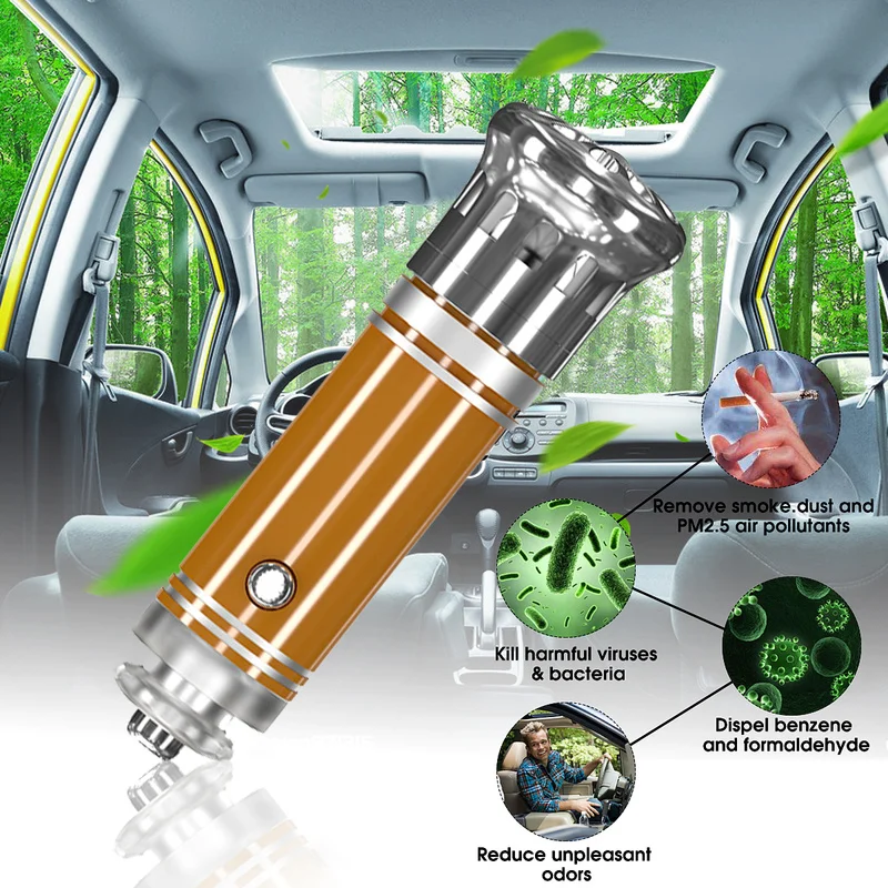 

2019 New 1pcs 4.8 Million Negative Ions Fast Purification Air Car Air Purification Agent Car Oxygen Bar Interior Auto Products
