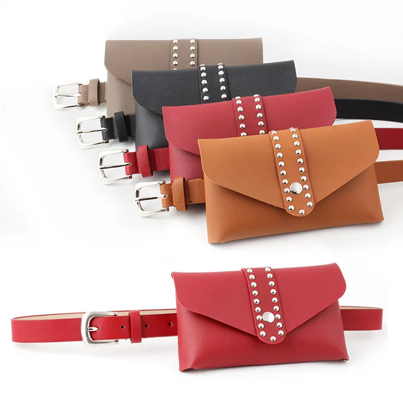 1 Pcs Woman Waist Belt Bag Buckle PU Leather Adjustable Waist Belts
