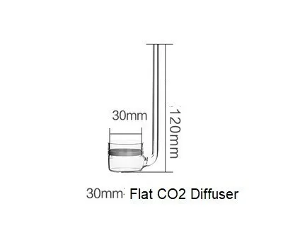 ADA Quailty VIV мини плоский круглый нижний стеклянный регулятор для аквариума подвесной СО2 распылитель аквариума для растений для выращивания рыб - Цвет: Flat Diffuser 30