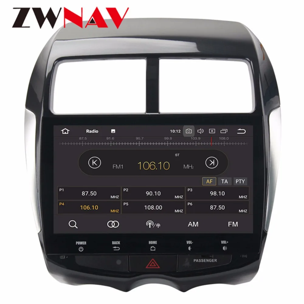 Best ZWNAV Android 9.0 PX5 8 Core 4G+32G IPS Screen GPS autoradio navigation multimedia for Mitsubishi ASX Citroen C4 Peugeot 4007 4
