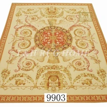 2,7x3,7 м Французский Aubusson ковры шерстяные красный дизайн, французский ковер Обюссон, тканый ковер