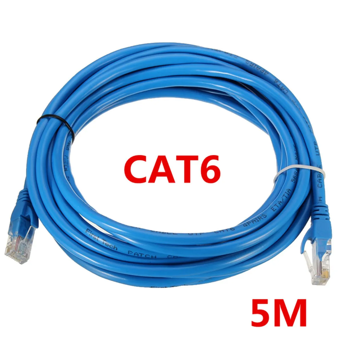 5M RJ45 CAT6 1000Mbps Fast Transmission LAN Networking Cable Blue Computer Cable