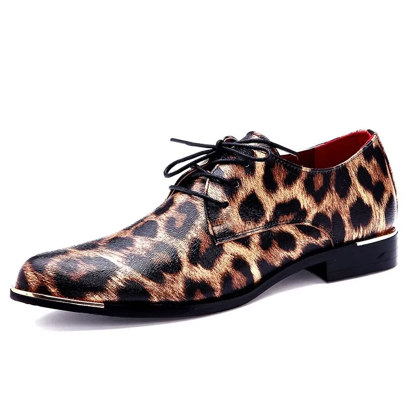 Leopard sneakers men shoes Male Hombre Dress shoes Casual Leather shoes ...