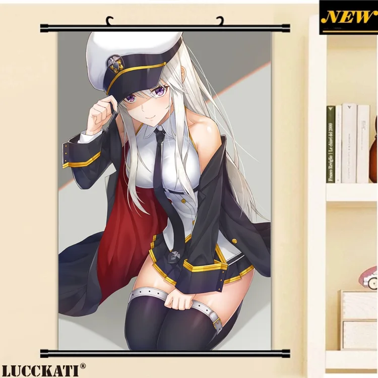 

40X60CM Azur Lane Bilan Hangxian games Enterprise cameltoe sexy cartoon anime wall picture mural poster scroll canvas painting