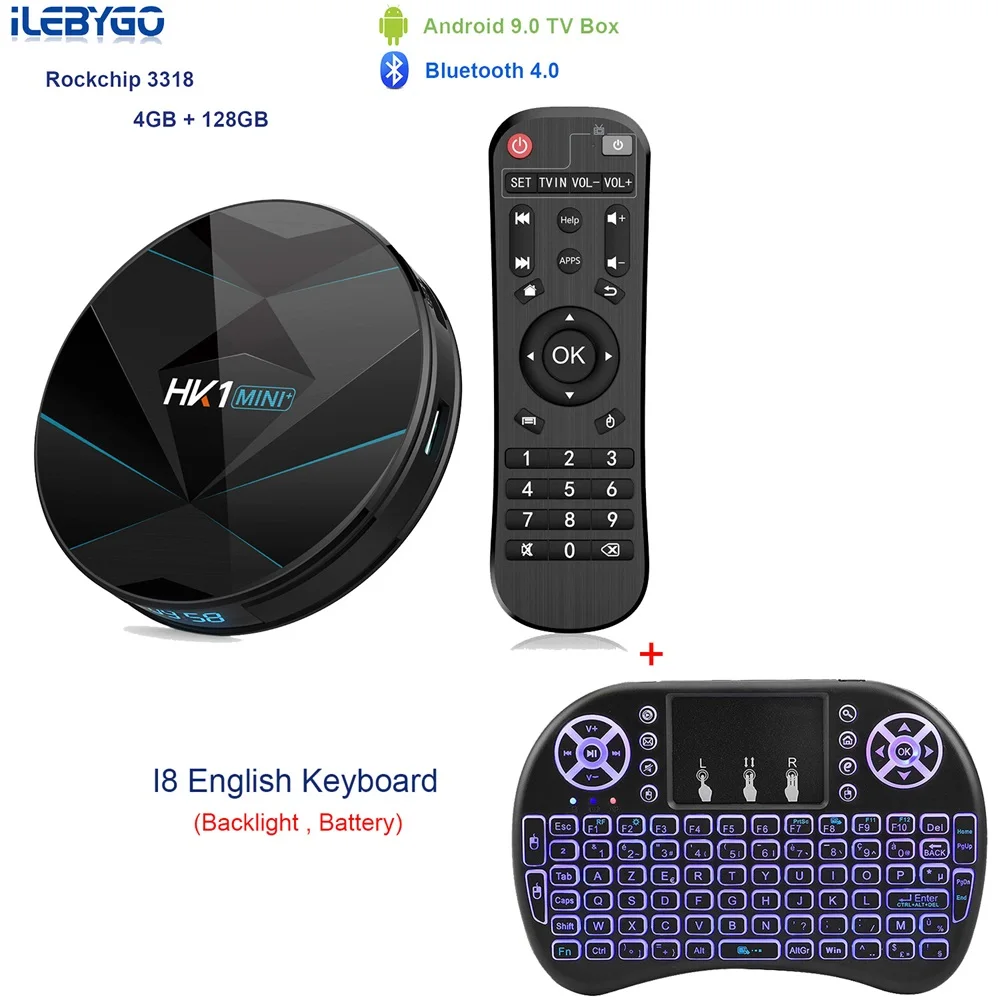 Новый HK1 мини Plus Android 9 0 Смарт ТВ коробка 2 4G/5G Wi Fi 4 K HD Декодер каналов кабельного