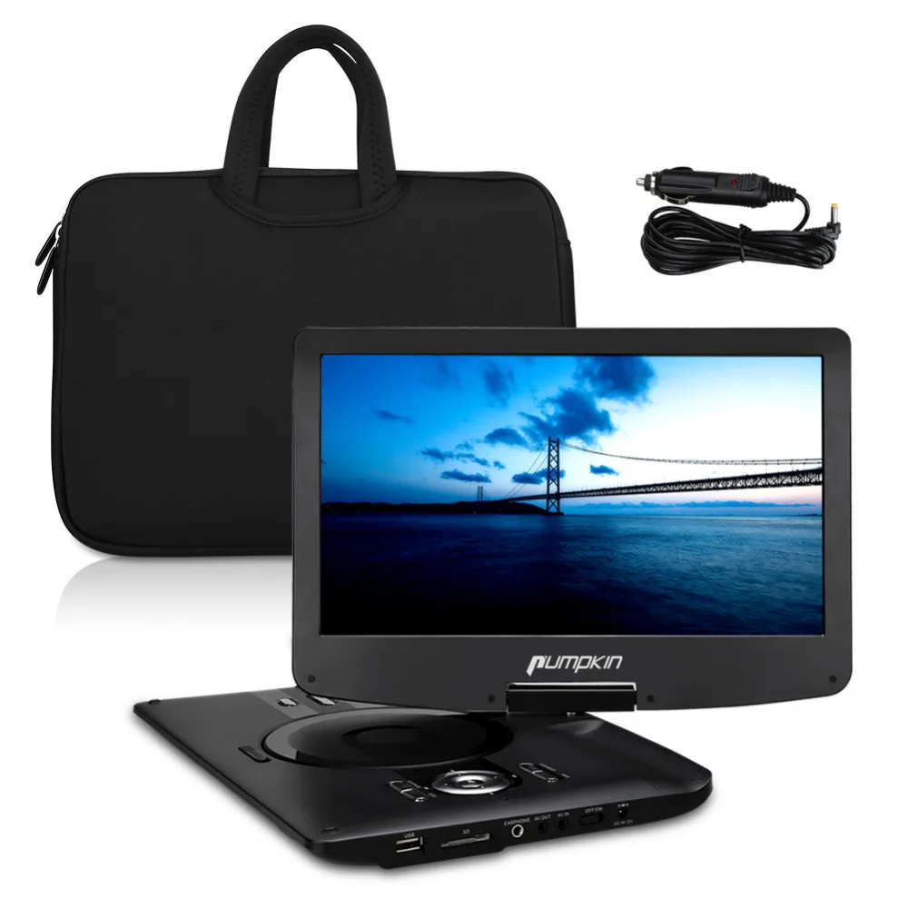 

Pumpkin 12.5'' Portable Car Headrest DVD Player HD Widescreen Car Monitor Support Break Point Memory High Resolution 1336*768