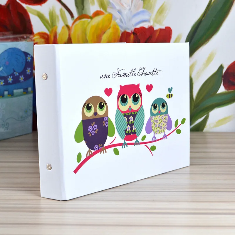 

2016 Creative Gift New arrived Scrapbooking A4 Craft Owl DIY Handmade Photo Album Wedding Travel Baby Chirdren Photo Album