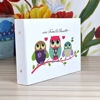

2016 Creative Gift New arrived Scrapbooking A4 Craft Owl DIY Handmade Photo Album Wedding Travel Baby Chirdren Photo Album