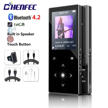 

Bluetooth4.2 MP3 Player 16GB Speaker Portable Lossless HiFi Sport Metal Music Player Touch Button FM Radio, Voice Recorder