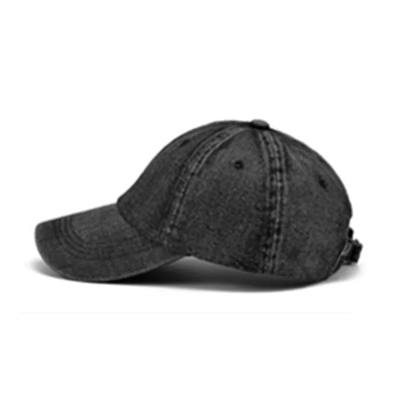 Unisex Solid Denim Baseball Cap Blank Washed Jean Hat Casquette Adjustable  Snapback Hats Caps For Men And Women