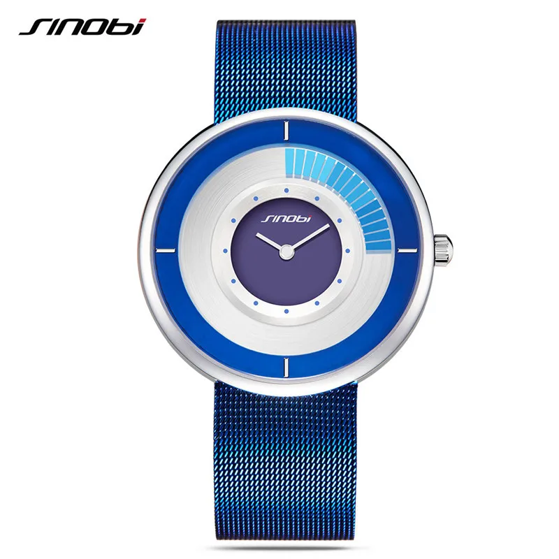 

SINOBI 2017 New Fashion Casual Montre Stainless Steel Men Watch Saat Sport Waterproof Watch Men Relogio Masculino Mens Watches