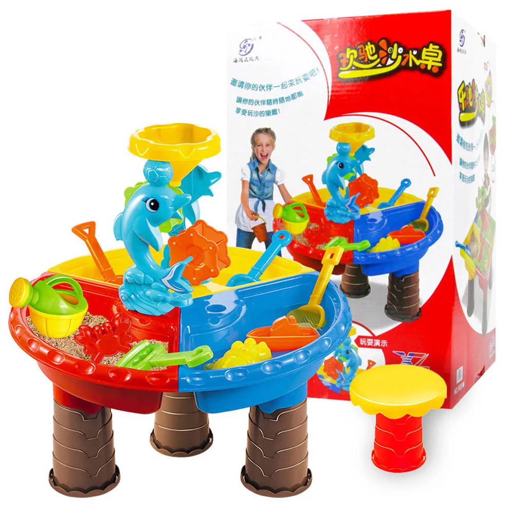  Plastic Sand Table Baby Summer Toys Interactive Beach Water Play Toys Sand Dune Tool for Kids Child