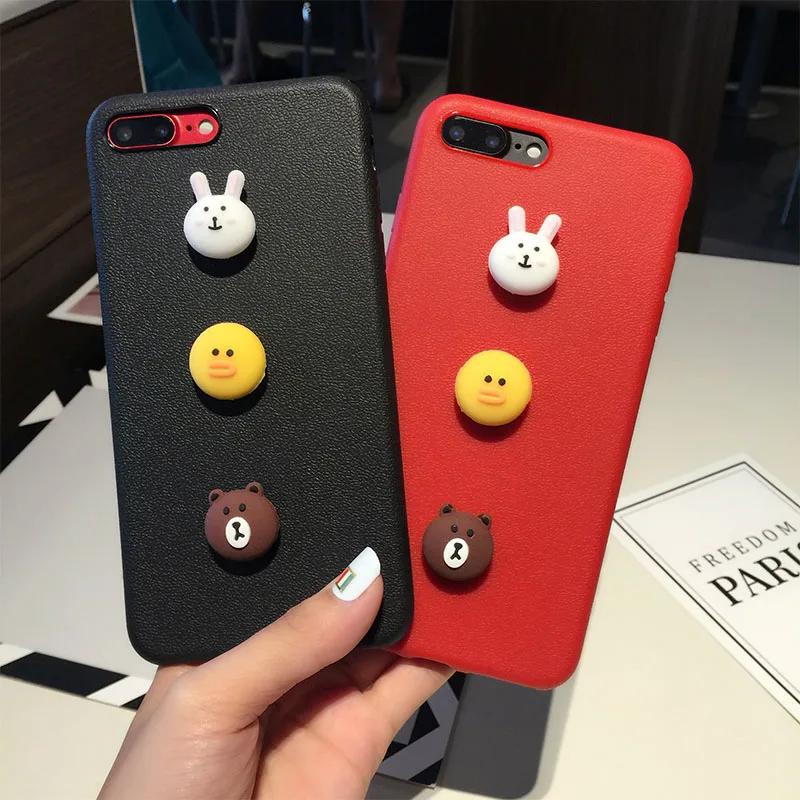 Чехол для телефона Peels с головой животного iPhone 7 6 6s 8 X Plus XR XS простые однотонные