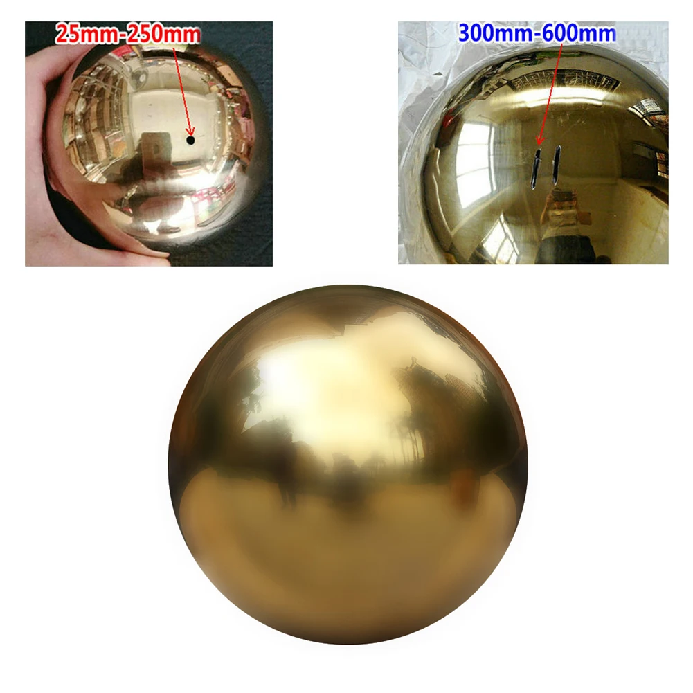 Новинка, 21 вид 201, нержавеющая сталь, титан, золотой полый шар, бесшовное украшение для дома и сада, зеркальный шар, сфера