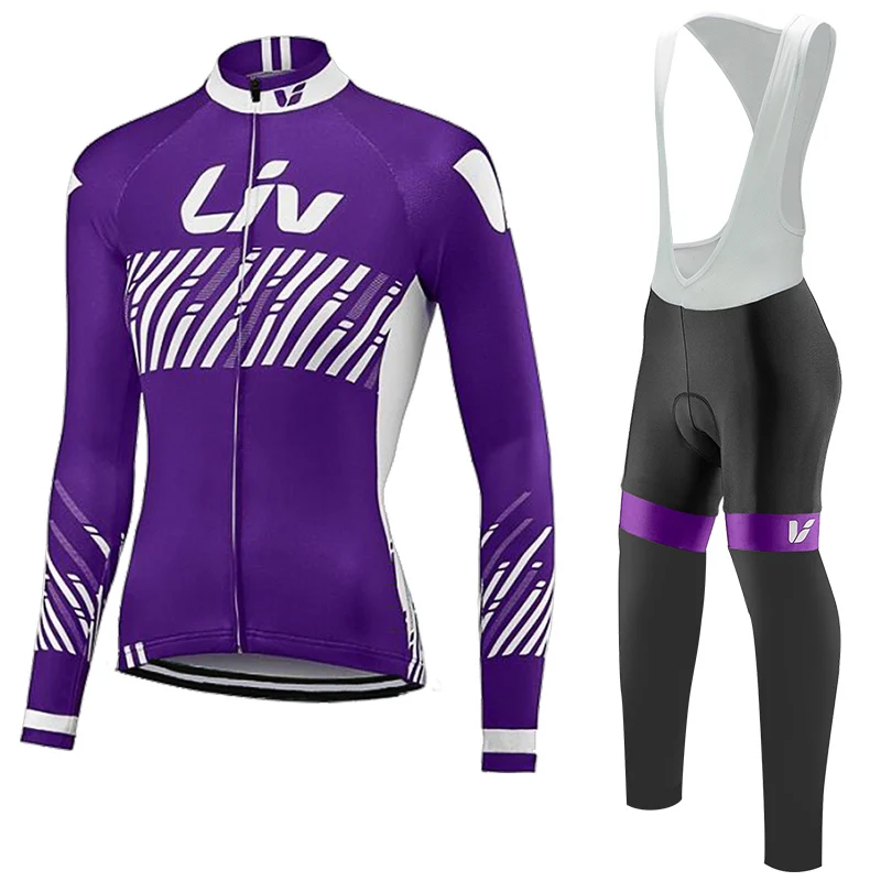 LIV зима термо флис Велоспорт Джерси кофты с длинным рукавом комбинезон велосипедный набор велосипедная одежда uniforme de ciclismo