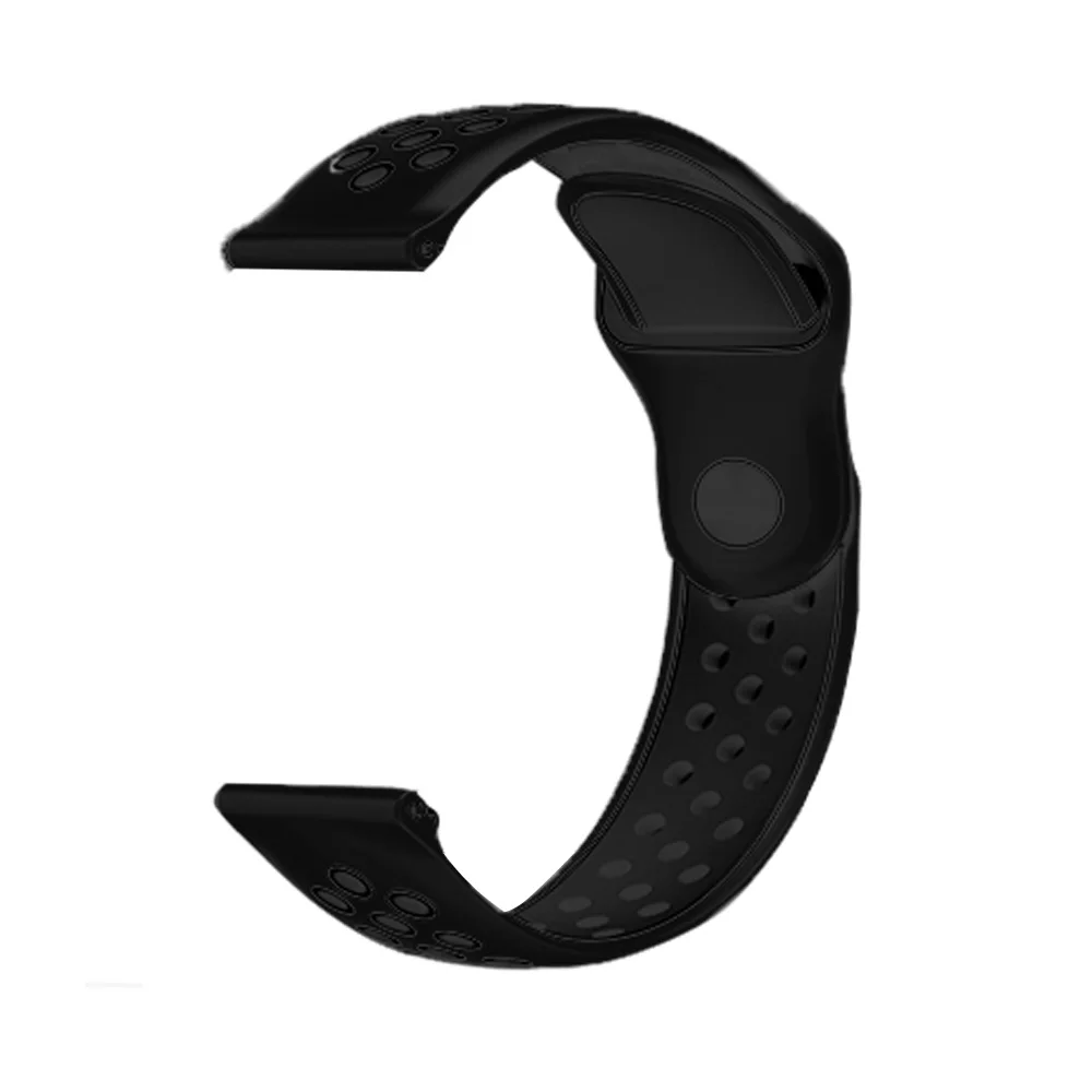 Сменный силиконовый ремень для браслета Amazfit Bip для Xiaomi Amazfit Bip Youth Sport Watch Band 20 мм наручный ремешок аксессуары - Цвет: Black