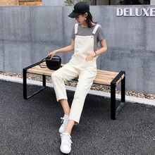 Осенние высококачественные женские повседневные джинсовые комбинезоны новая Корейская версия модных диких комбинезонов Размер s-xl