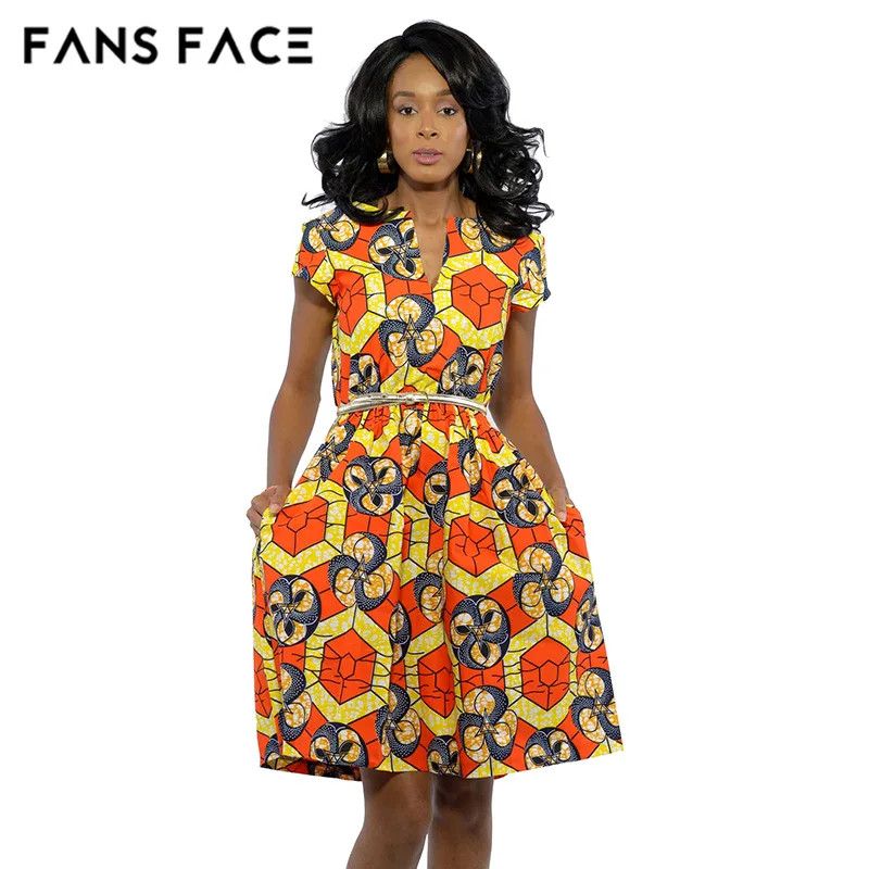 FANS FACE 2017 African Dresses For Women Dashiki African Clothes Hippie