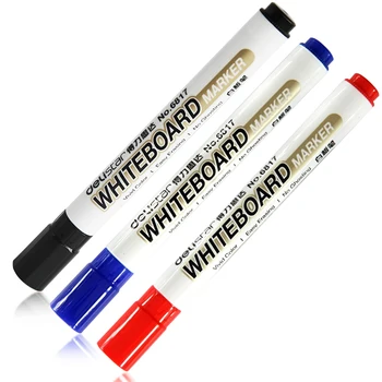 

4 pcs Classical Whiteboard Marker pen Easy erasing Red black blue Color pen Stationery Office accessories School supplies FB991