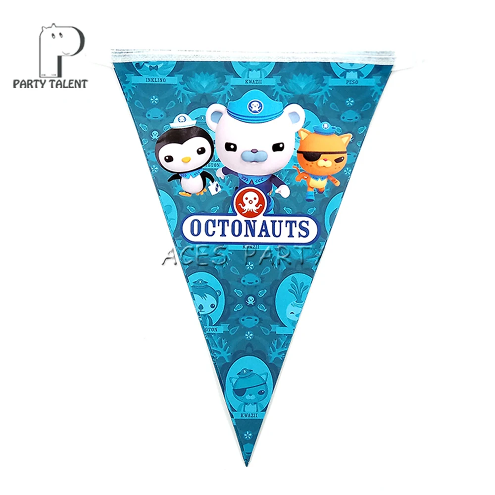 38 шт. для 12 детей Octonauts тема День рождения поставки посуда набор, тарелка+ солома+ стекло+ tablecover+ баннер ect