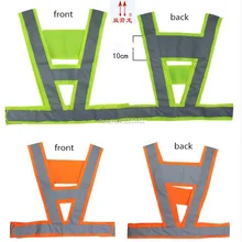 Высокое качество Супер отражающей V-образный жилет, ездить по ночам, строительство, высокая видимость ремень безопасности в ночь светоотражающие