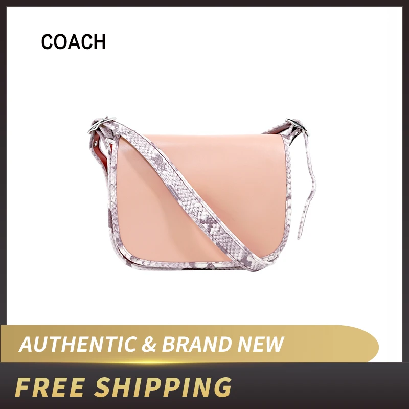 

Coach Patricia 23 Natural Refined Leather Python Embossed Trim Bag F11760