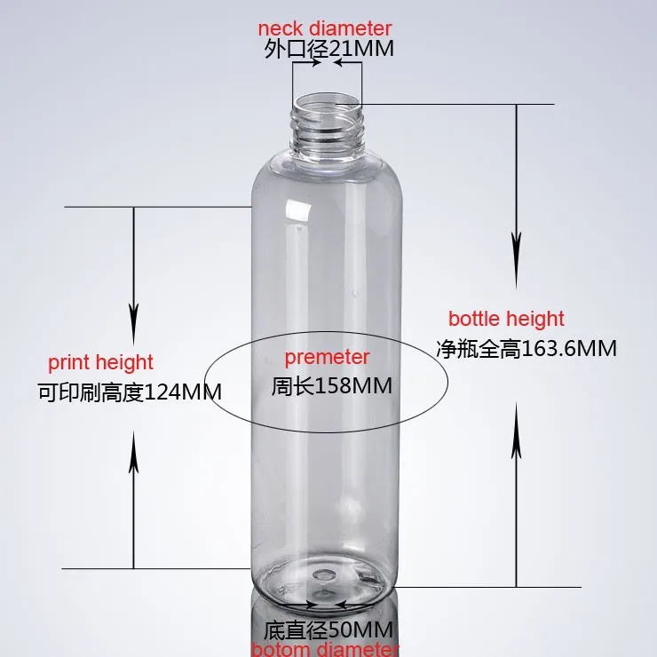 300 шт./лот 250 косметический контейнер пластиковая бутылка бутылки алюминиевый корпус шампунь дозатор для лосьона жидкости бутылки для многоразового использования