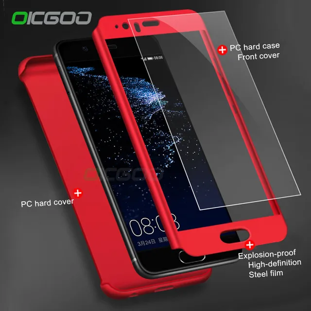 360 Full Cover Protective Cases For Huawei P20 P9 lite P10 Plus Phone Case For Huawei P20 Pro Mate 10 Pro lite 9 Case With Glass