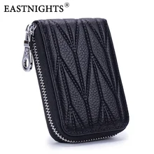 EASTNIGHTS men credit card holder long coin purse genuine leather women ID card wallet zipper cardholder EASTNIGHTS men credit card holder long coin purse genuine leather women ID card wallet zipper cardholder