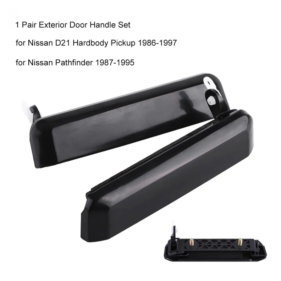 1 Pair Car Outside Exterior Door Handle Front Left + Right Set for Nissan D21 Hardbody Pickup