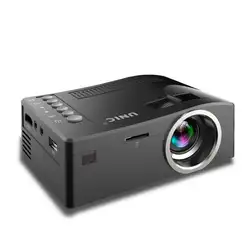 Голографический Проектор Комплект UNIC UC18 мини Портативный проектор с HDMI USB TF карты av-кабель светодио дный проектор для домашнего кинотеатра