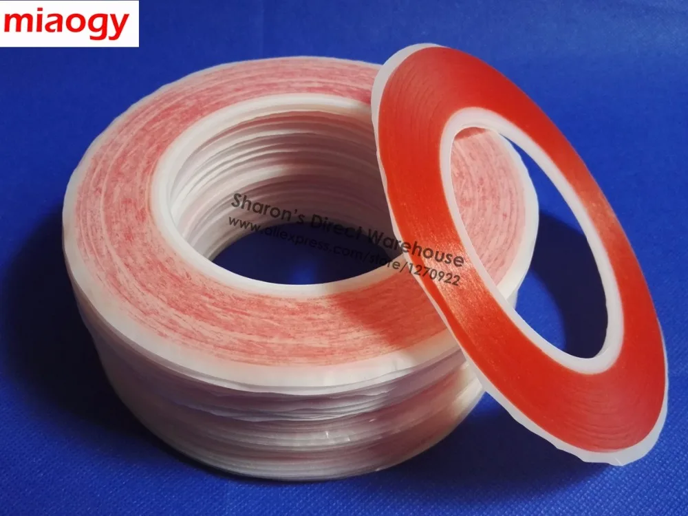 

Miaogy 10 rolls 4mm*25M, High Temperature Resist, Double Bond Adhesive PET Tape for cellphone, Mirror, Home Parts Fix