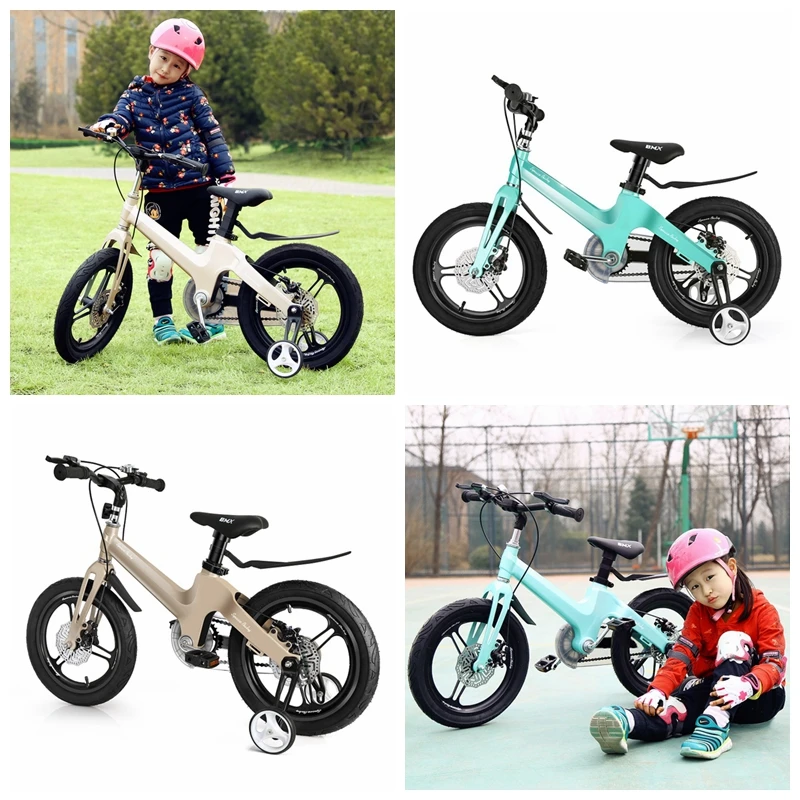 

Allek Light Blue Magnalium Alloy Kids 16'' Bike w/Training Wheels 16" BMX Bike US Stock New
