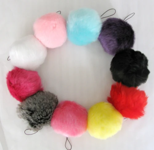 

Free Shipping rabbit ball keychain