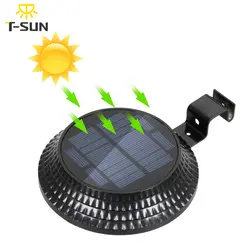 T-SUNRISE Солнечный свет Открытый Солнечный желоб забор лампа 12 светодиодов водостойкий солнечный датчик настенный светильник для сада двор