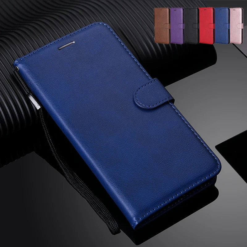 Solid Color Wallet Flip Case For Huawei Honor 10 Lite P30 P20 Pro P10 P8 P9 Lite Mini Mate 7 10 20 X Nova 3 3I Phone Cover Bags