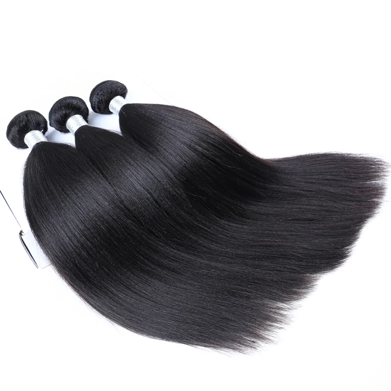 Yaki Straight Brazilian Hair Weave Bundles Coarse Yaki 100% Human Virgin Hair Bundles Venvee Hair Products Extensions