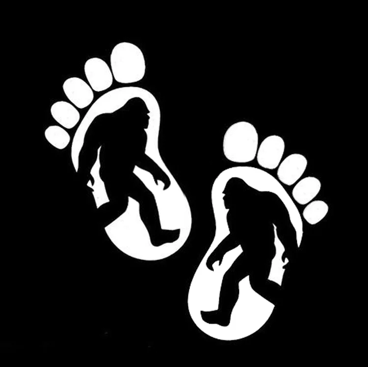 15*15 см BIGFOOT печать следов автомобиля Наклейка мультяшная нога Стайлинг мотоцикла