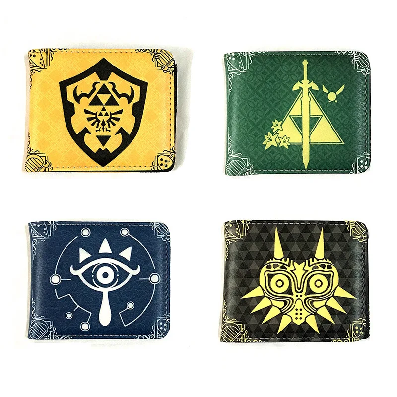

Game The Legend of Zelda Pu wallet bifold short purse With Coin Pocket Majora's Mask Eye Of Truth money clip for men and women