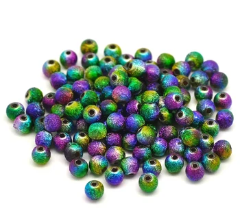 

2500PCs Multicolor Stardust Acrylic Spacer Beads Jewelry Diy Findings Charms 6mm