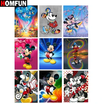 

HOMFUN Full Square/Round Drill 5D DIY Diamond Painting "Cartoon mouse" Embroidery Cross Stitch 5D Home Decor Gift