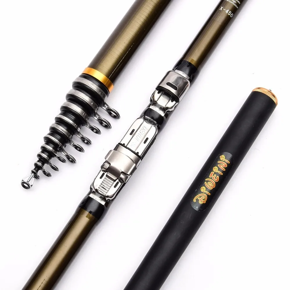 

New Design Army Green Carbon Telescopic Fishing Rod Stream Hand toughness Carbon Fiber Spinning Rock Fishing Pole